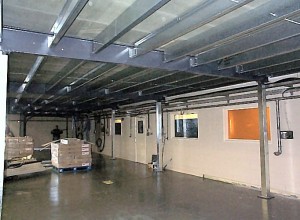 Mezzanine floor under construction on second site