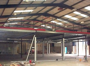 Mezzanine floor under construction