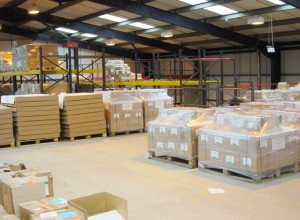 Mezzanine floor after completion with pallet gate