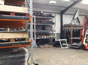 Heavy duty pallet racking installation in warehouse