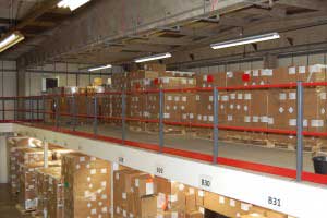 Mezzanine level with walkway