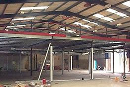 Mezzanine floor under construction