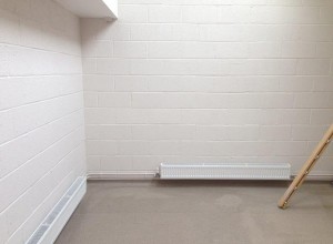 Changing room prior to bench installation