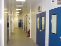 Cleanroom Partition walls with contrasting double doors Cleanroom Partition walls with contrasting double doors